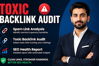 audit toxic backlink, spam links, disavow file analysis, website health reports