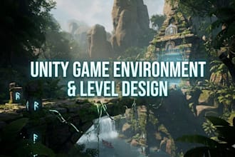 design unity game environment, concept art, level design, unity open world game