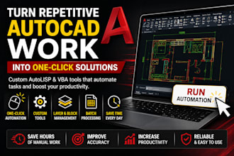 create one click autocad automation tools using autolisp, vba