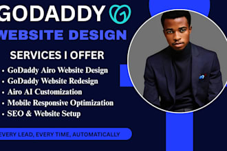 godaddy website design, godaddy website redesign, godaddy seo, fix godaddy