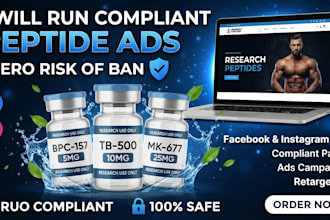 fix peptide ads, peptide campaign approval, 10x roas peptide marketing
