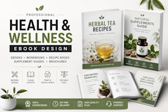 design health ebook, supplement guide, recipe book and wellness workbook