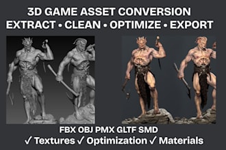 extract, convert, optimize 3d game models and assets