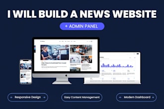 build news website with admin panel
