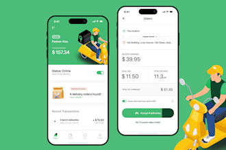 develop courier delivery, on demand, handyman, food and grocery delivery app