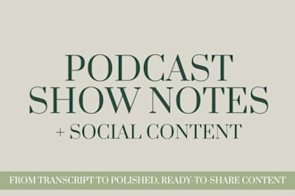 turn your podcast into show notes and social media content