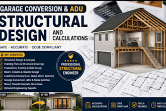 do garage conversion adu structural design and calculations