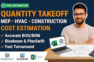do quantity takeoff for mep, hvac and construction estimating