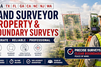 usa tx fl ga ca nc nj wg land surveyor property and boundary surveys
