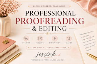 proofread and edit english documents for grammar and clarity