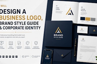 design a business logo brand style guide and corporate