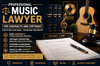 be your professional music lawyer for contracts and copyright