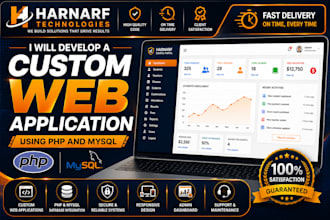 develop a custom web application using PHP and mysq
