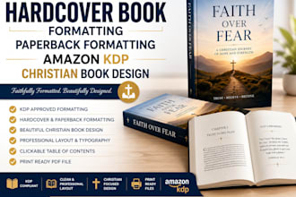 hardcover book formatting paperback formatting amazon kdp christian book design