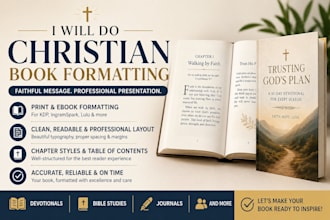 do christian book formatting