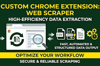 a custom chrome extension for web scraping