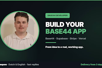 build your base44 app or saas mvp with a database and login