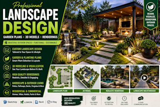 design landscape architecture garden plans and 3d models for homes hotels