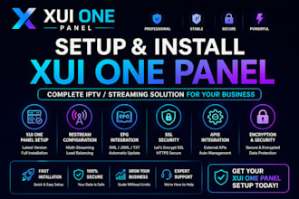 setup xui one panel, restream confg epg, ssl, panel installation, apis encrypt