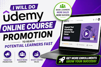 do udemy online course promotion to reach potential learners fast