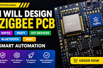 design zigbee pcb, esp32, mqtt, iot devices, bluetooth, wifi, smart automation