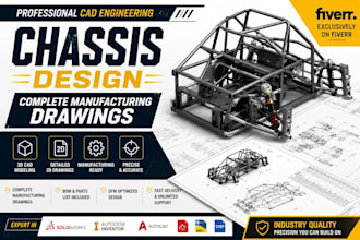 do cad engineering chassis design manufacturing drawing in solidworks