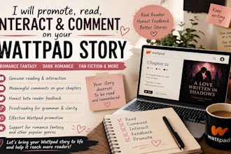 promote, read, interact on your wattpad story, rofan, dark romance, proofread