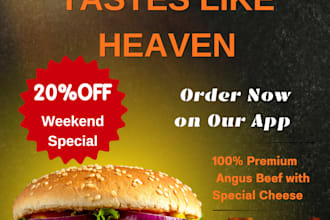 design eye catching restaurant and fast food social media posts