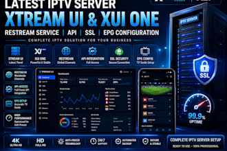 setup latest iptv server xtream ui xui one, restream service, api, ssl, epg conf