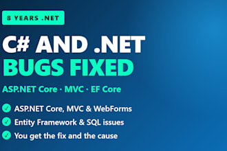 fix csharp, asp net core, mvc and entity framework bugs and errors