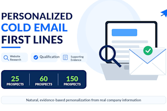 write personalized cold email first lines from company websites
