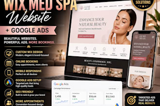 design a high converting wix med spa website and google ads