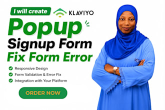 design high converting klaviyo signup forms, popup form klaviyo email marketing