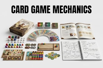 design card game mechanics and rule book for your table top