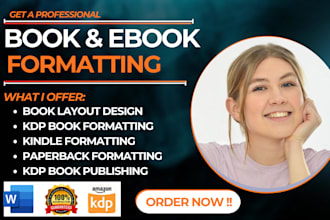 do book formatting interior layout design for amazon kdp christian or cookbook