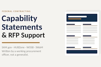 write your capability statement and federal contracting docs