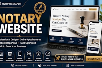 design a professional notary public website in wordpress