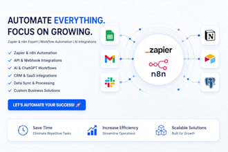 build ai automation systems, n8n workflows, zapier  systems