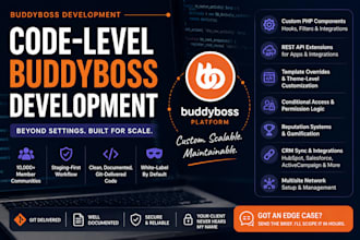 develop custom buddypress buddyboss social network with hooks, filters and API