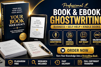 ghostwrite your business or self help ebook for kindle
