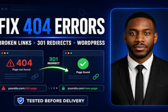 fix 404 errors, broken links, 301 redirects, SEO urls and htaccess