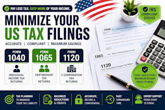 minimize your US tax filings 1040 1065 1120 returns