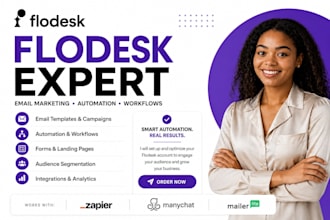 setup flodesk email marketing automation, workflows and email templates