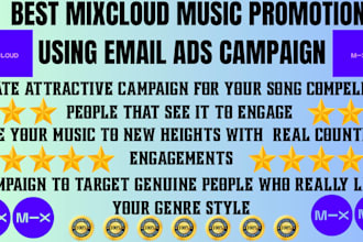 do professional mixcloud music promotion for real growth using email ads