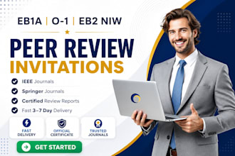 provide ieee and springer journal peer review invites and certificates for eb1a