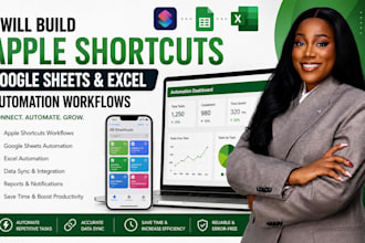 build apple shortcuts google sheets excel automation workflows