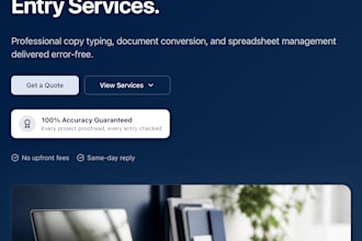 create a modern single page website or landing page for your business