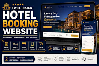 do hotel website redesign, hotel wordpress website, hotel booking system