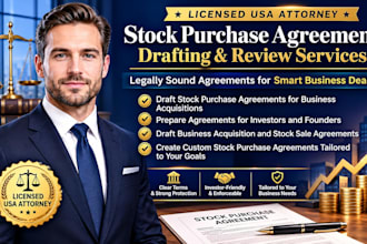 prepare stock purchase agreements for investors and founders