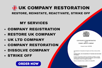 strike off, restore UK company, reinstate dissolved UK ltd company fast, rt01